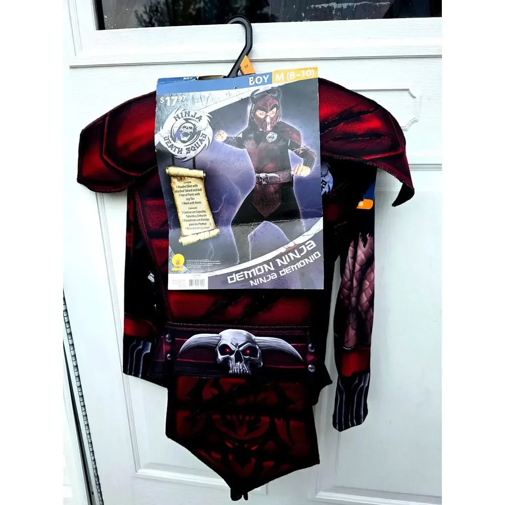 New Demon Ninja Death Squad Boy's Halloween Costume Rubies Size M 8-10